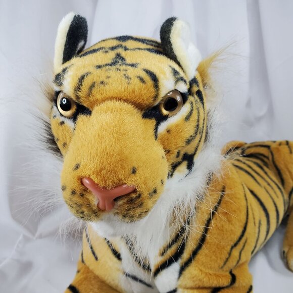 Large Realistic Tiger Plush 12" x 37" End of Tail Stuffed Grifil Zero Tiger - Picture 7 of 12